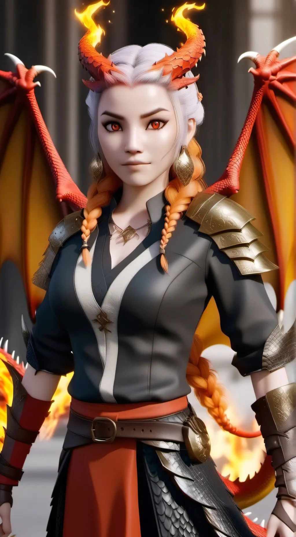 ai character: Dragna the dragon background