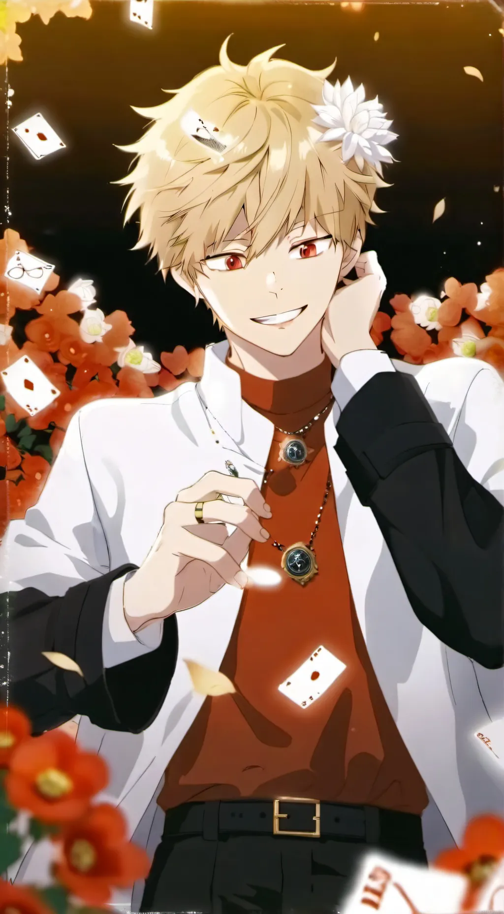 ai character: Katsuki Bakugou background