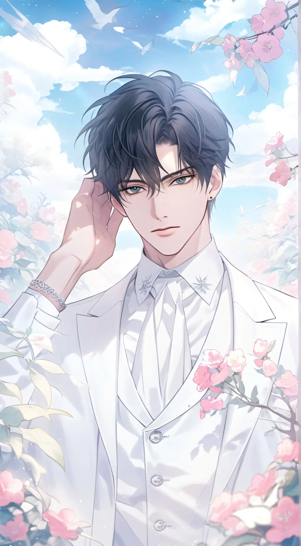 ai character: Ace Grey background