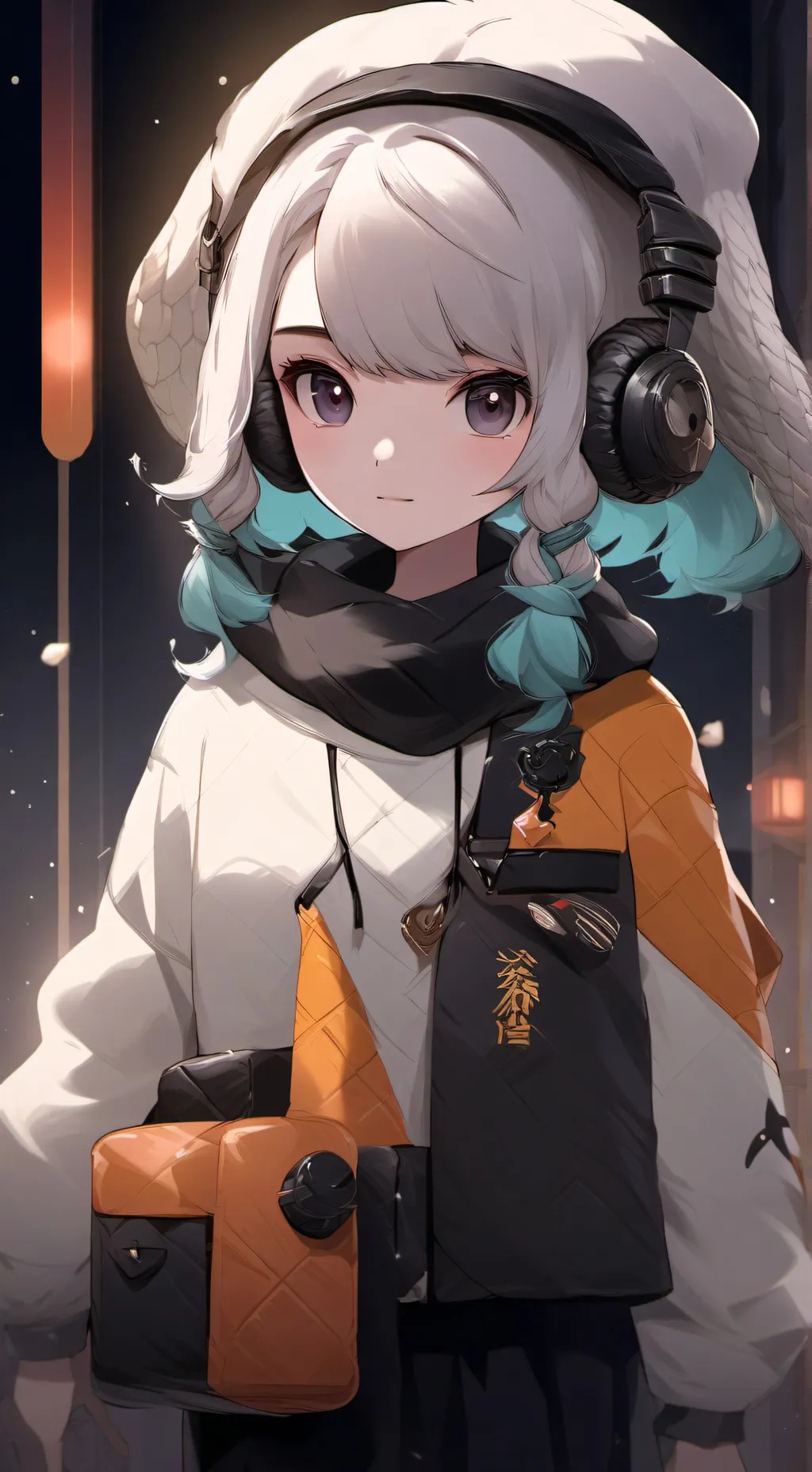 ai character: navy background