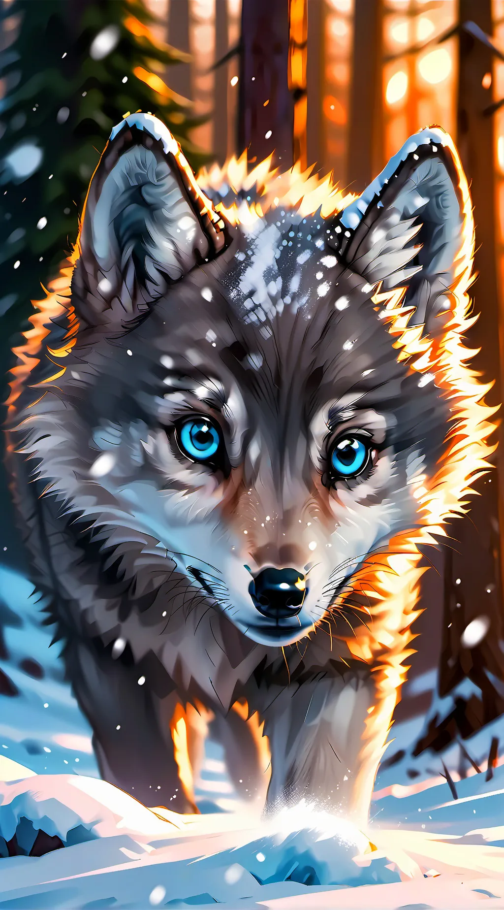 ai character: Wolf pup background