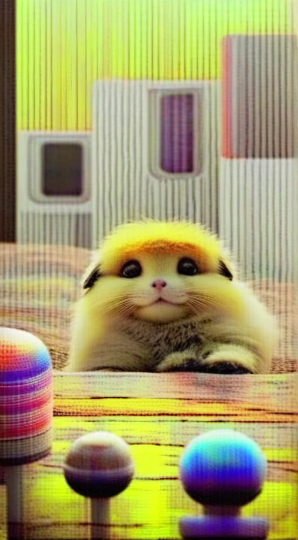 ai character: goofy cat background