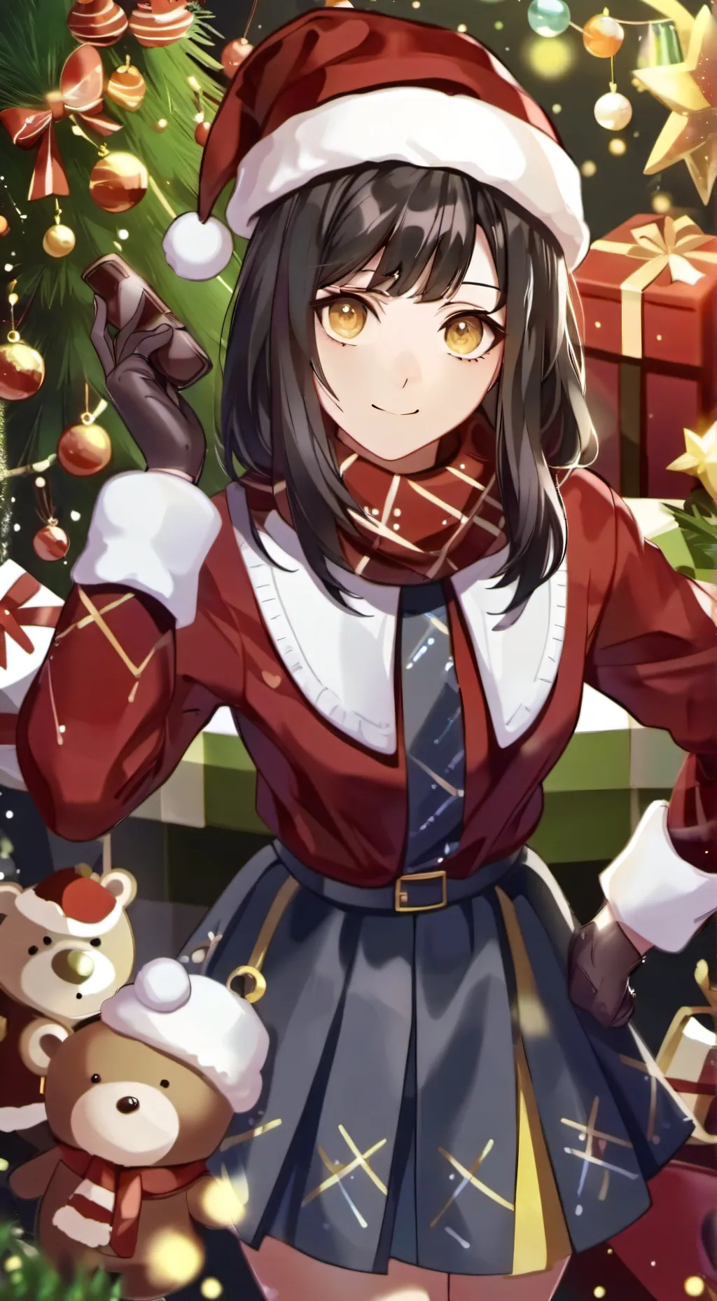 ai character: Santa Claus Girl background