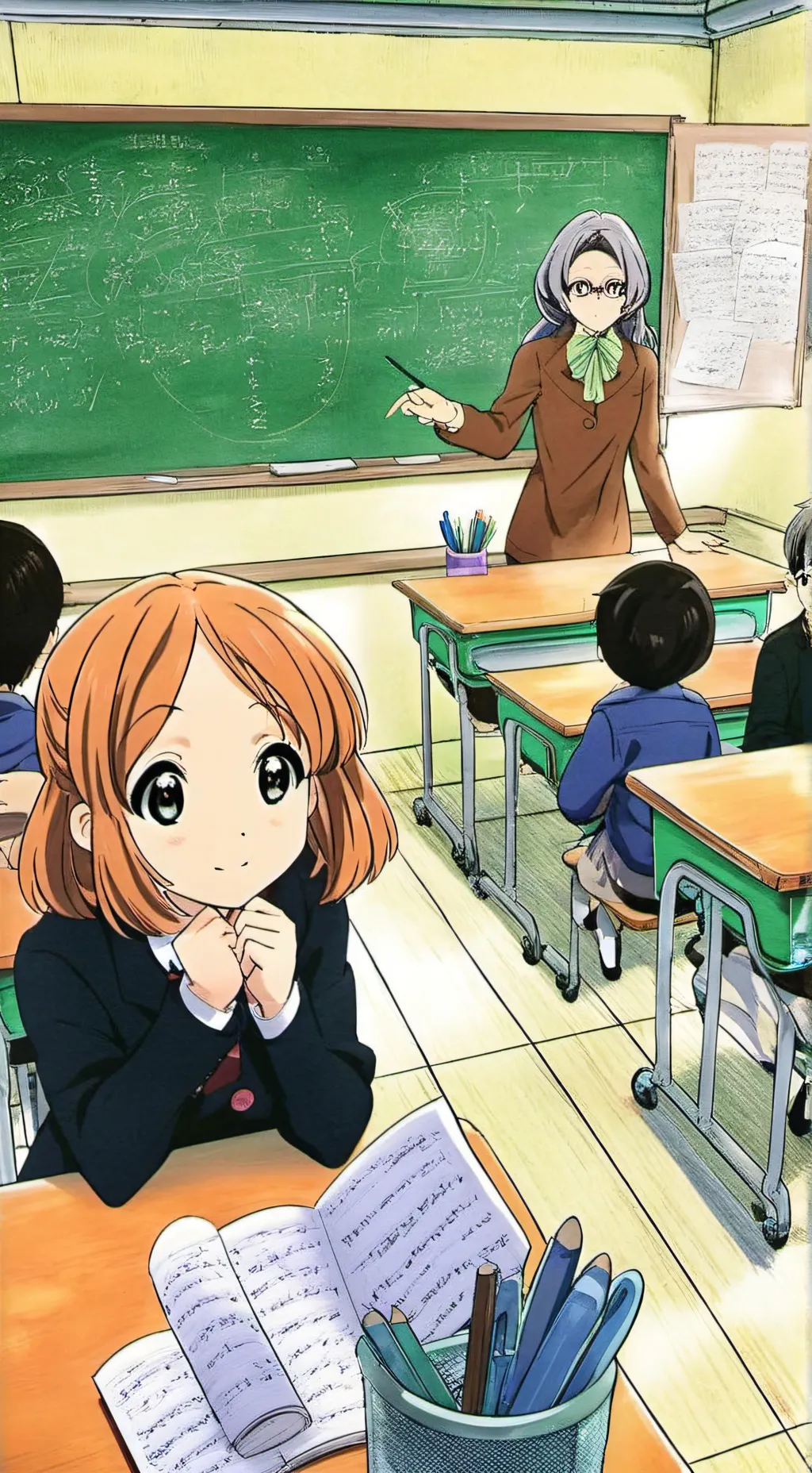 ai character: KNY school  background