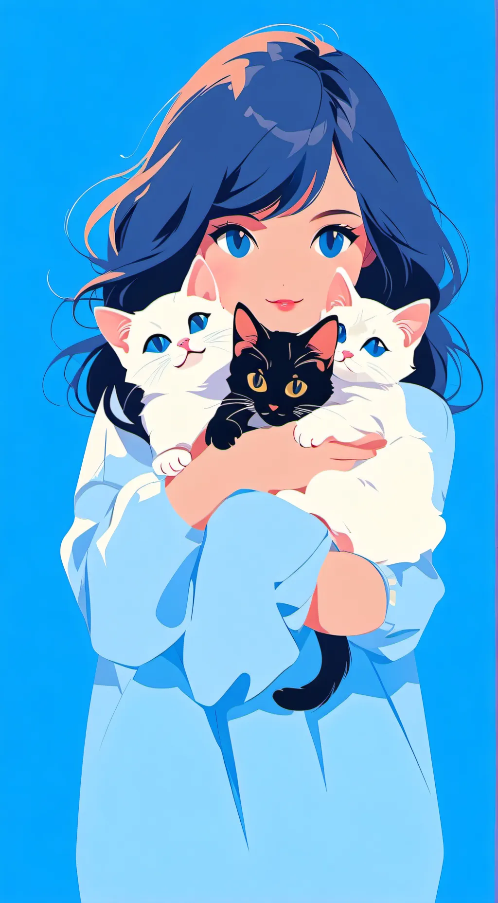 ai character: cat girl background