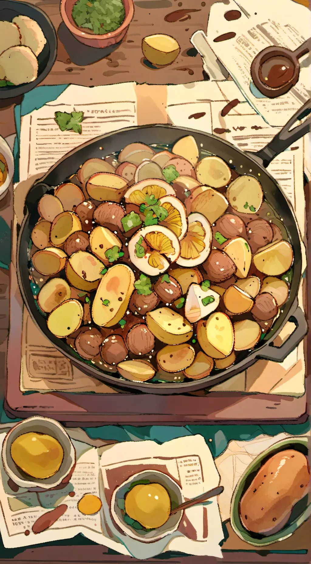 ai character: potato  background