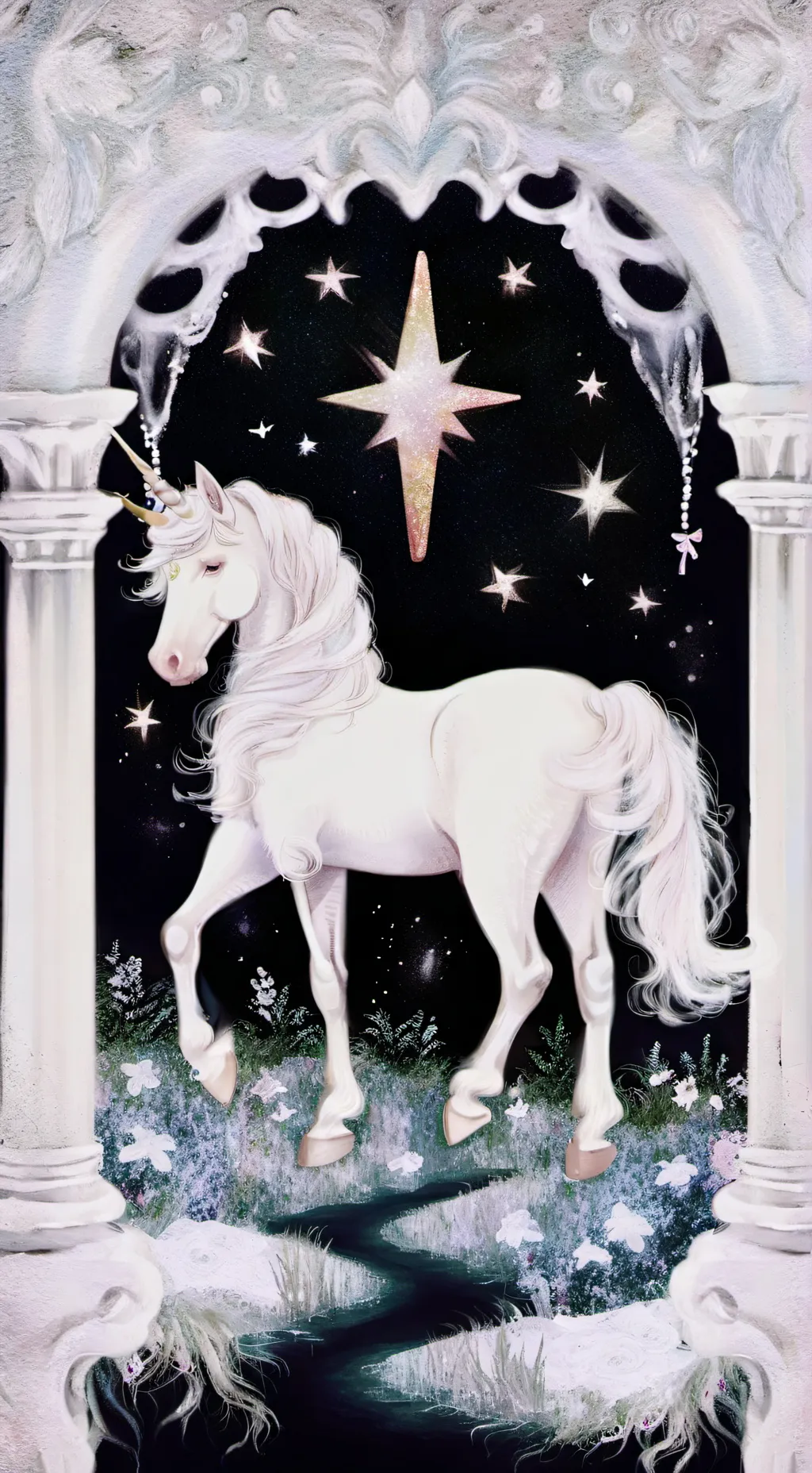 ai character: Dreamy Unicorn  background