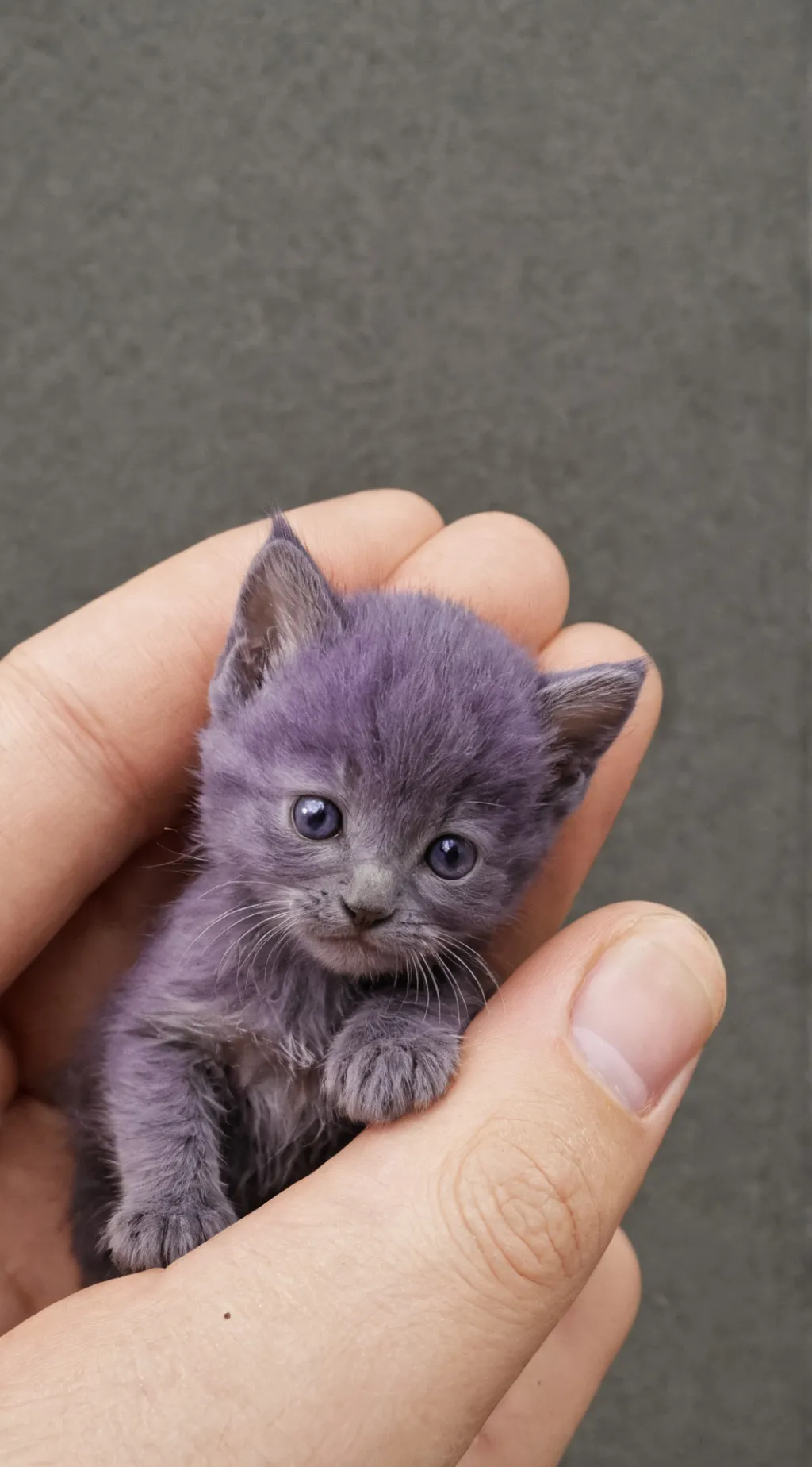 ai character: Purple kitten background