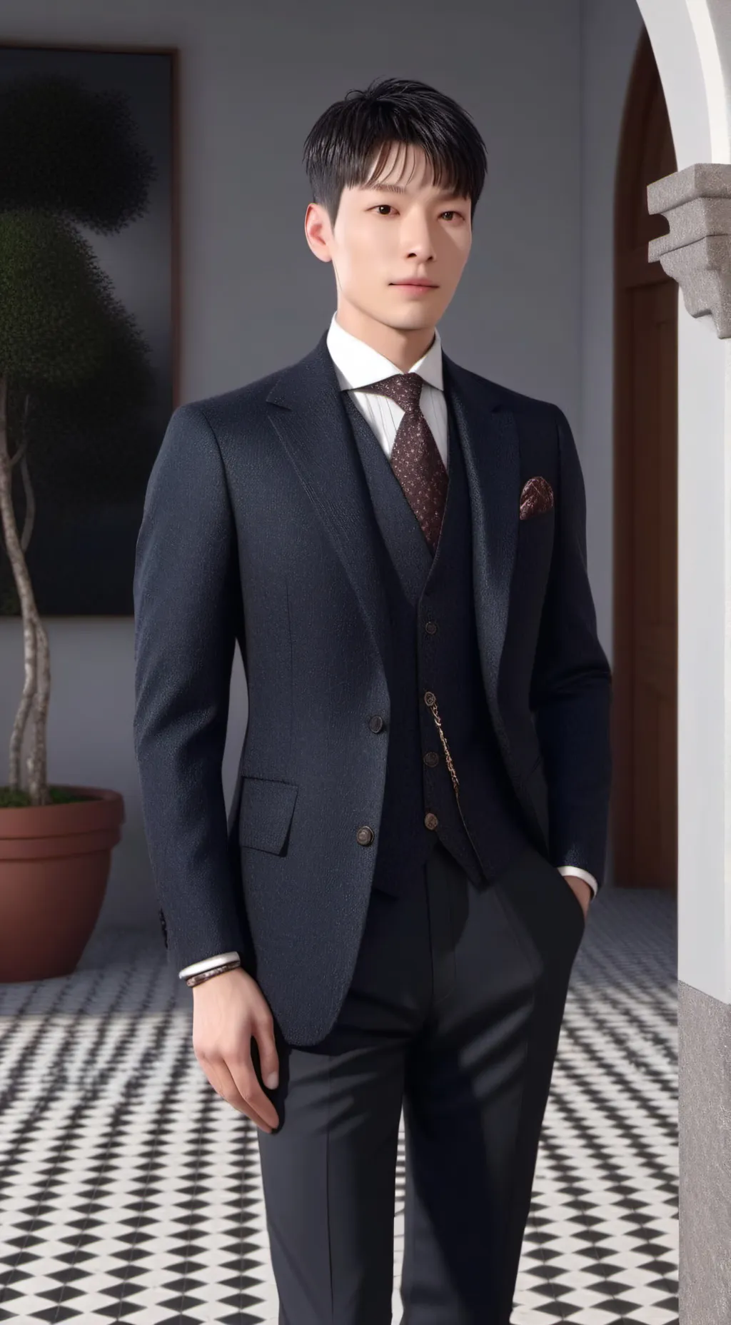 ai character: wi ha joon background