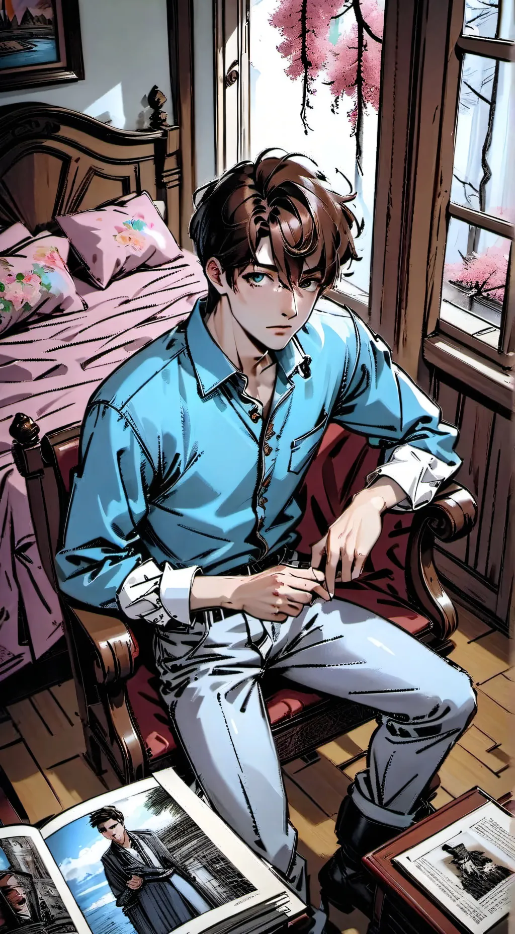 ai character: Allen Darks 💙🌃 background