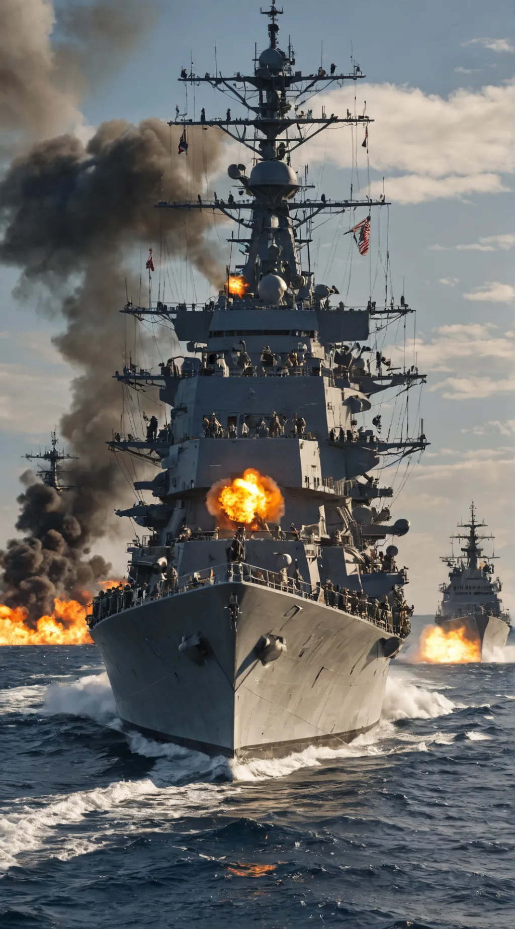 ai character: navy war background