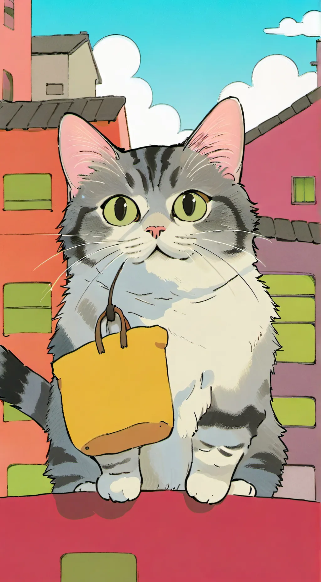 ai character: pet the cat :3 background