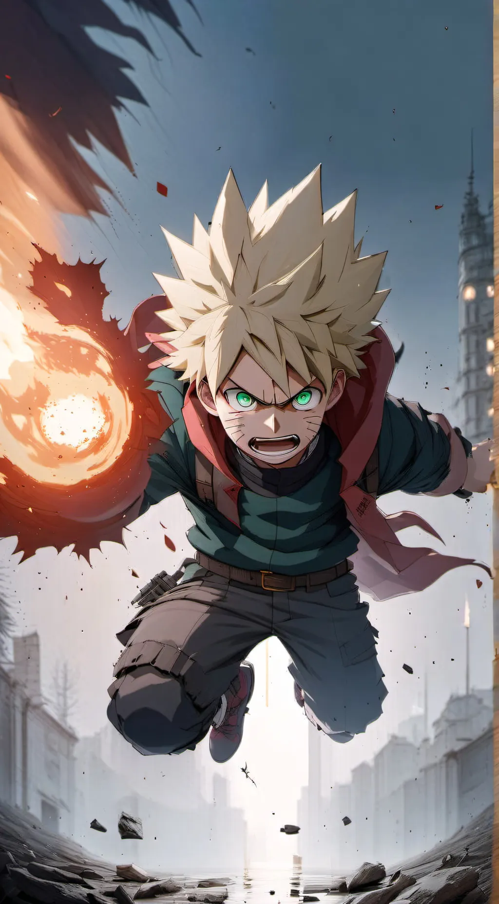 ai character: Katsuki Bakugo background