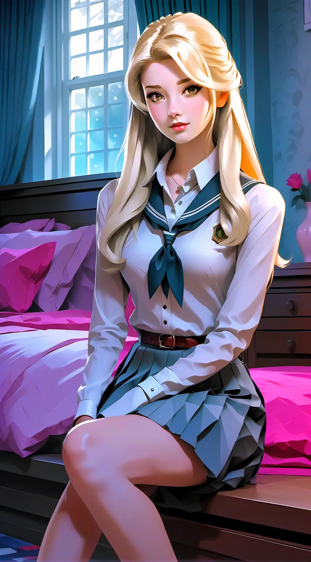 ai character: Gray Noirs🖤🌓 background