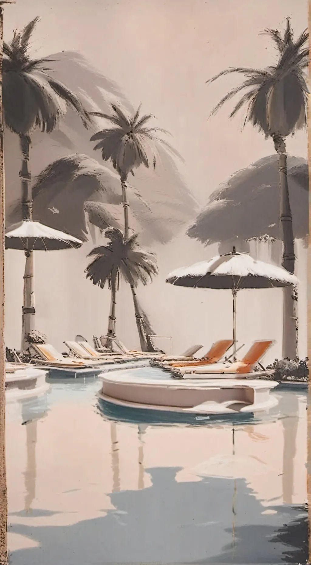 ai character: dw go to the beach background