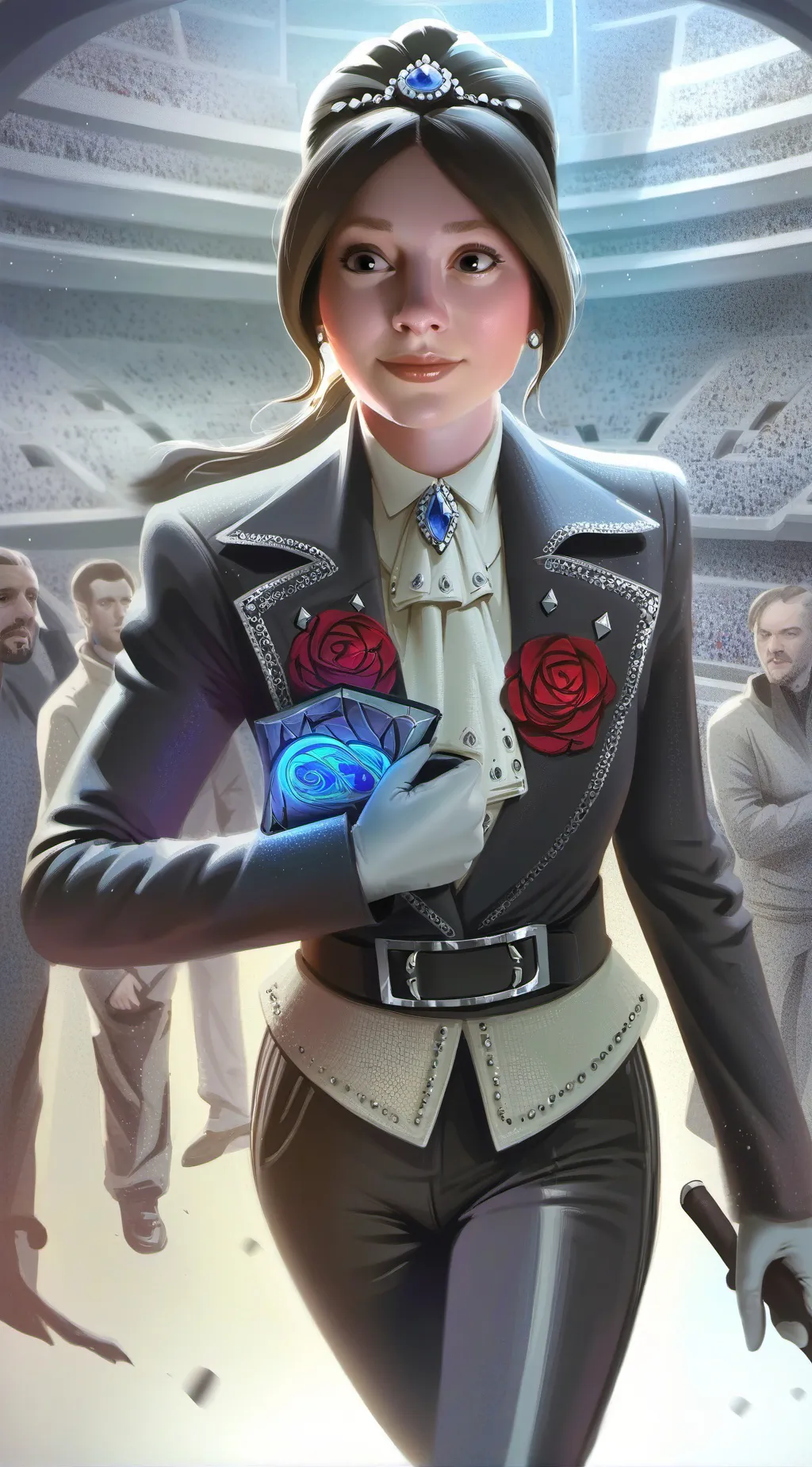 ai character: kuchisake-onna  background