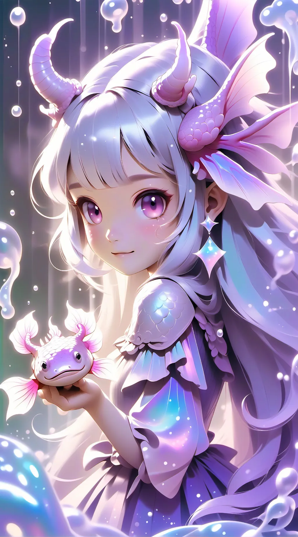 ai character: Axolot-chan background