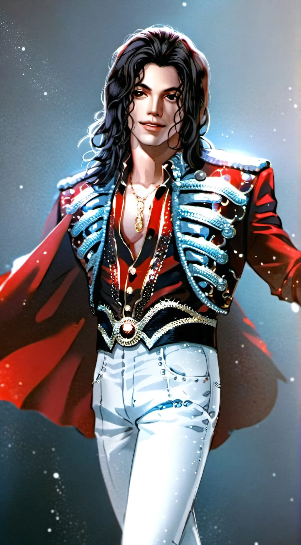 ai character: Michael jackson  background
