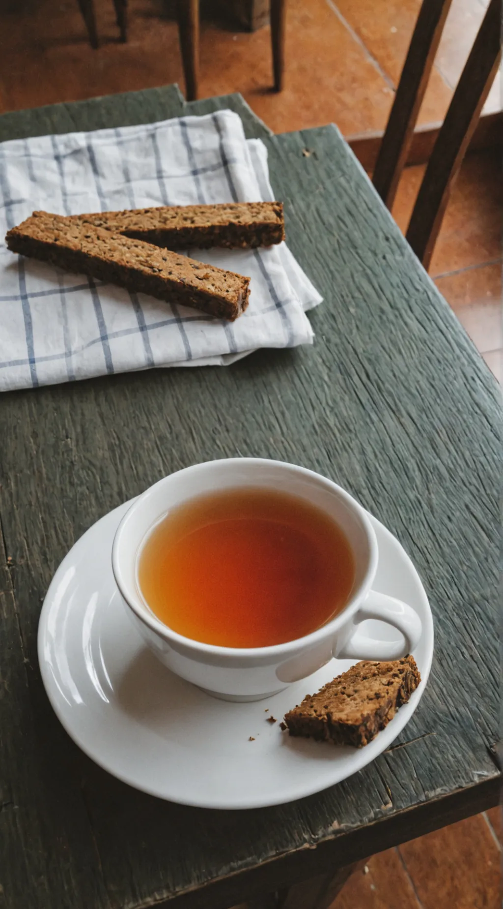 ai character: a cup of tea background