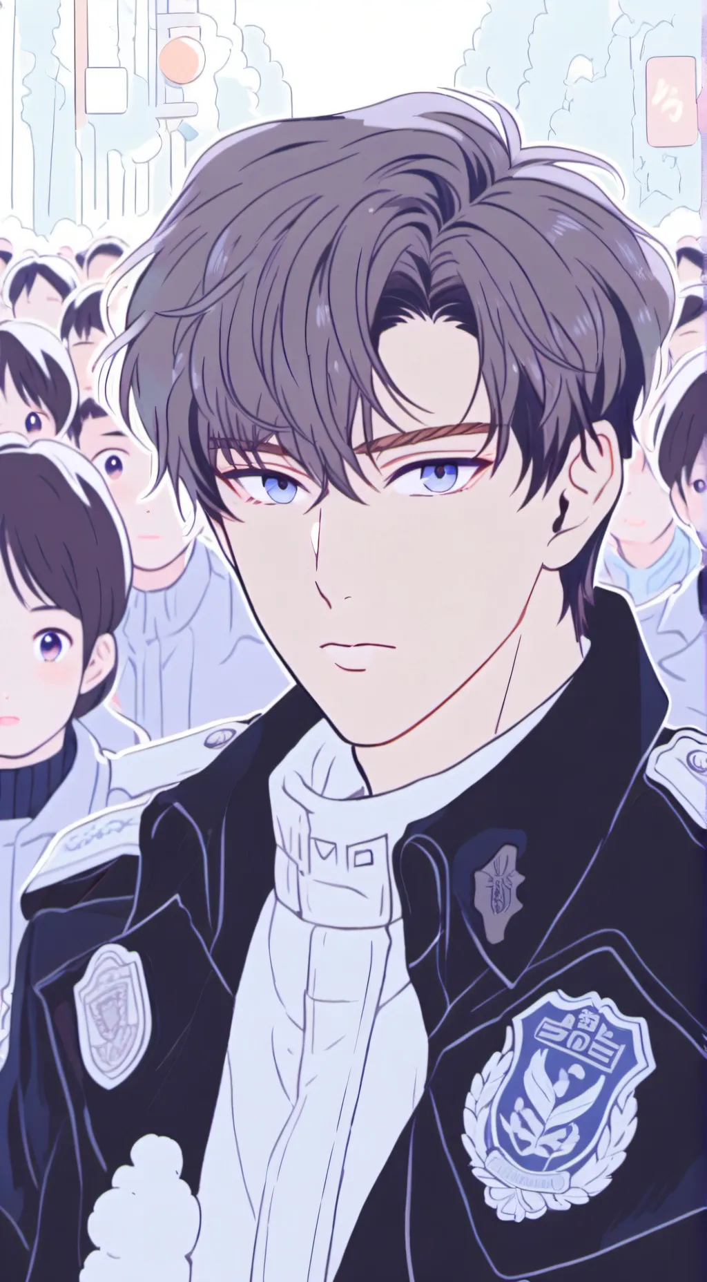 ai character: pulled over background