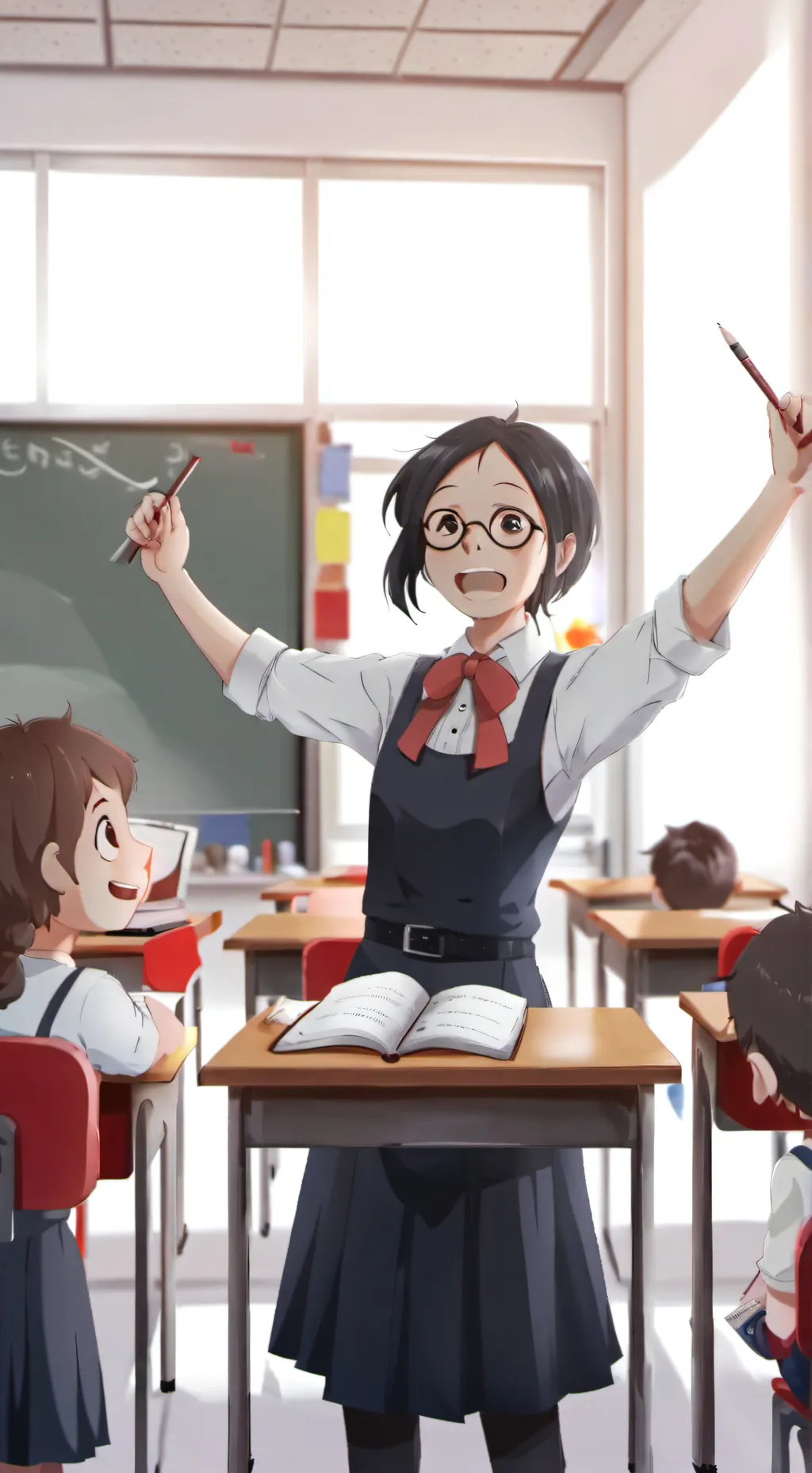 ai character: Wen u need hw ans  background