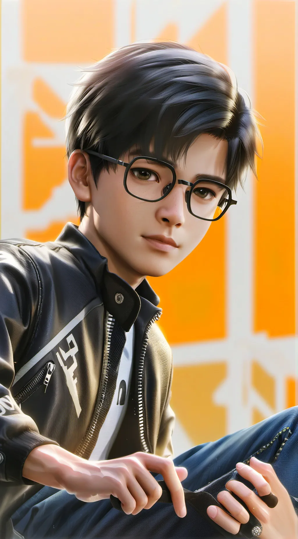 ai character: OREN x pinki background