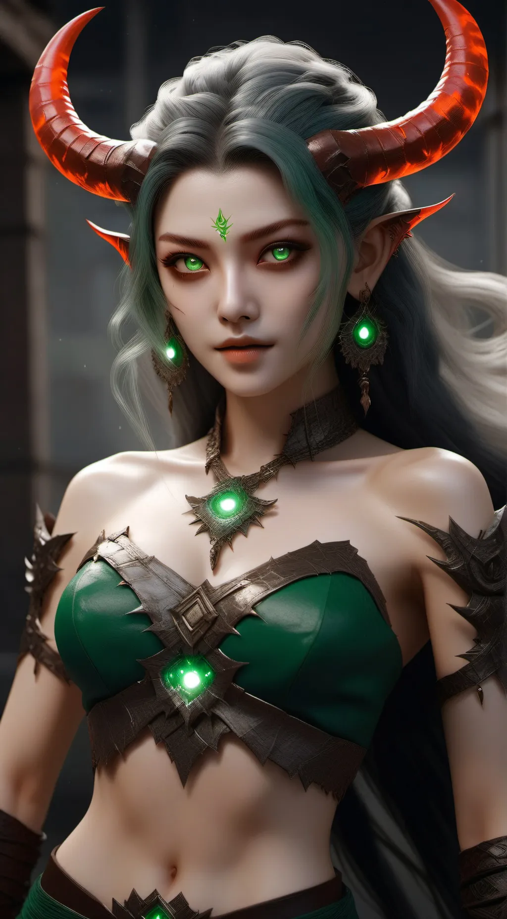 ai character: demon school background