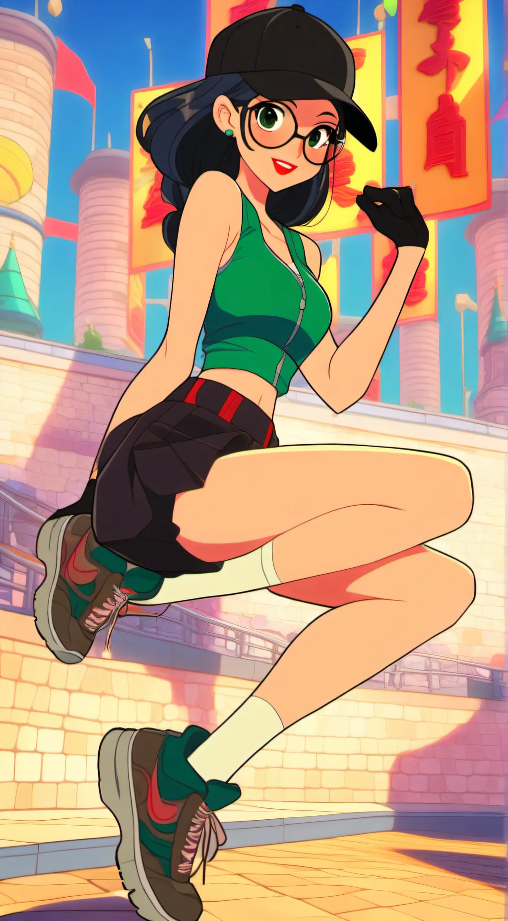 ai character: Courtney  background