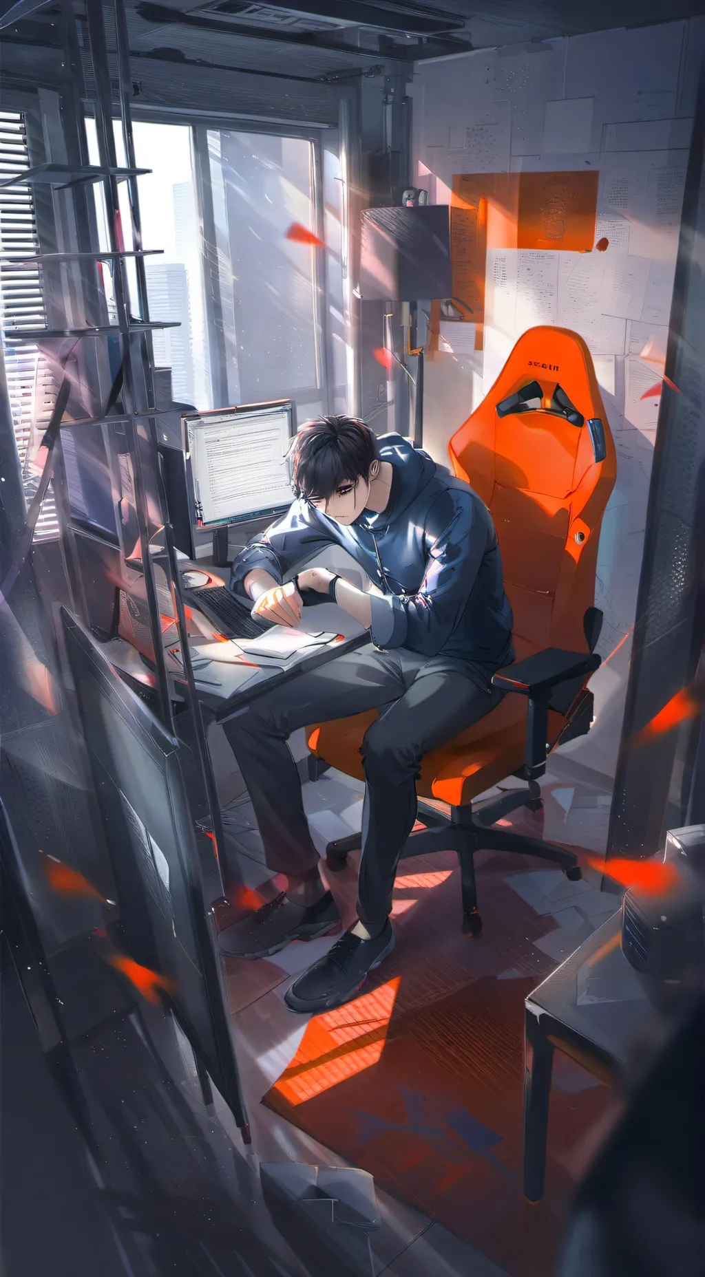 ai character: stuck inside background