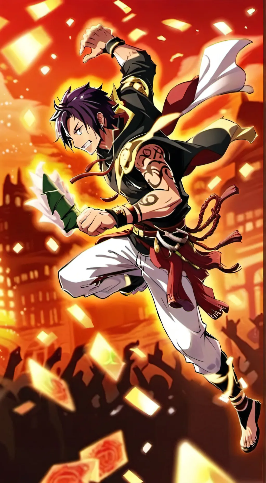 ai character: fire fist ace background