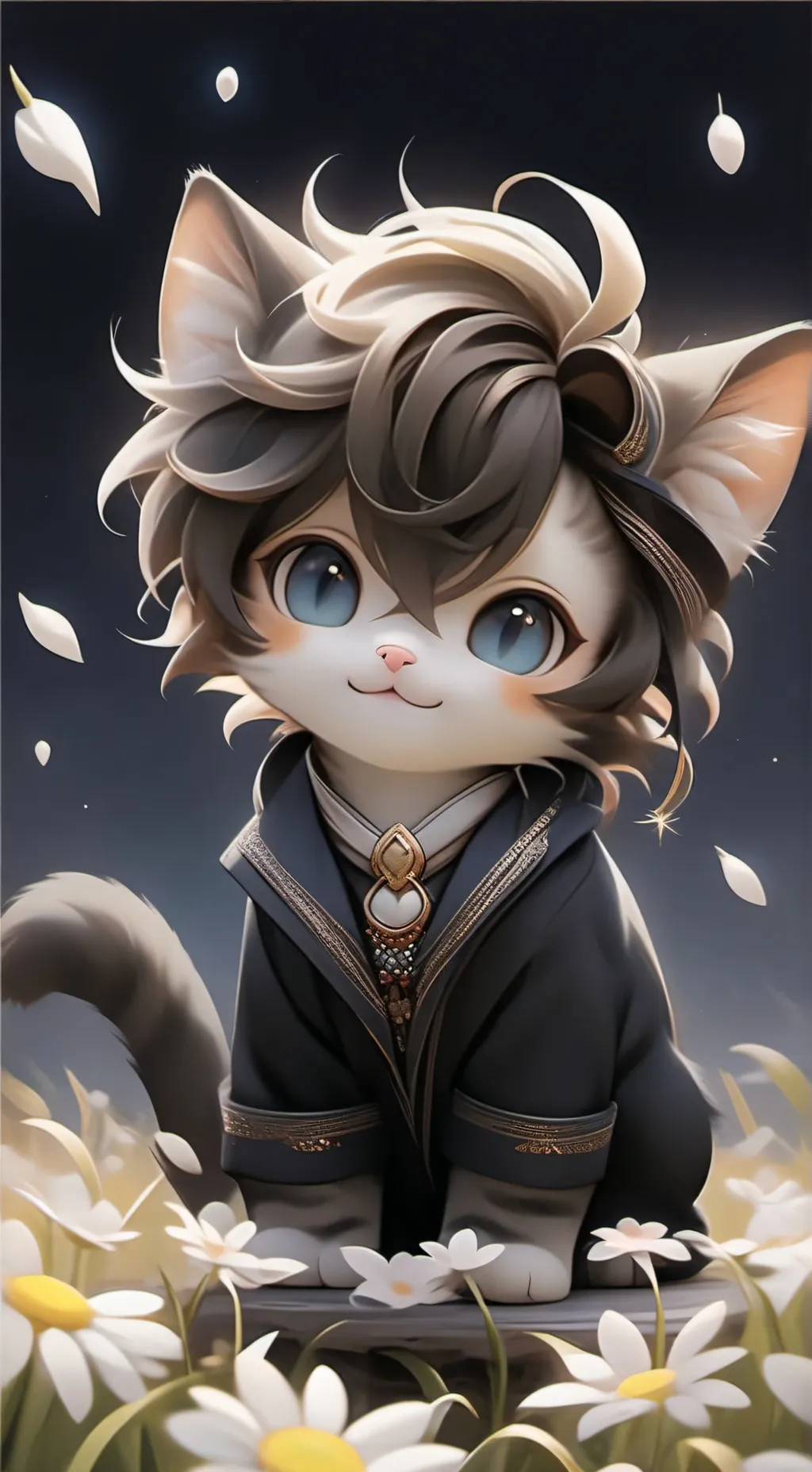 ai character: cute kitty background