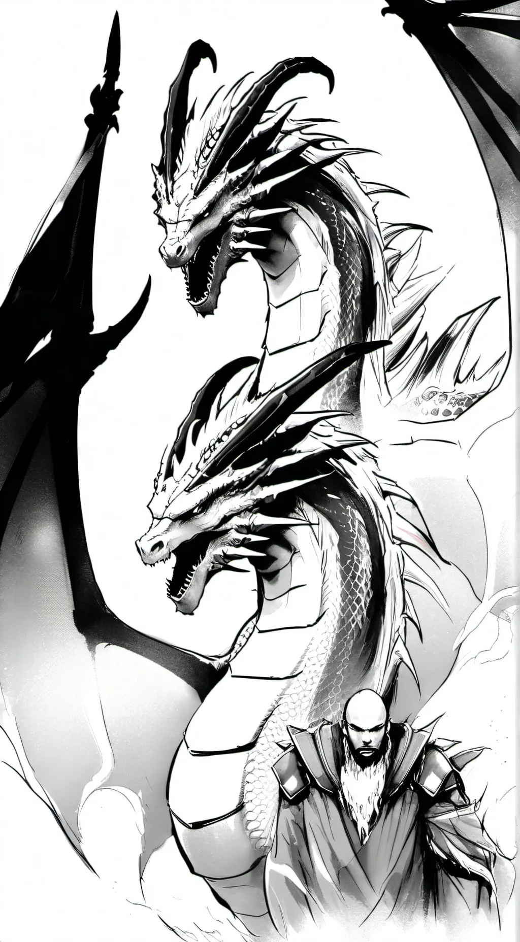 ai character: King Ghidorah background