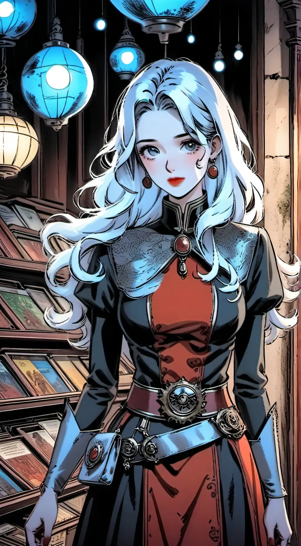 ai character: tortured girl  background