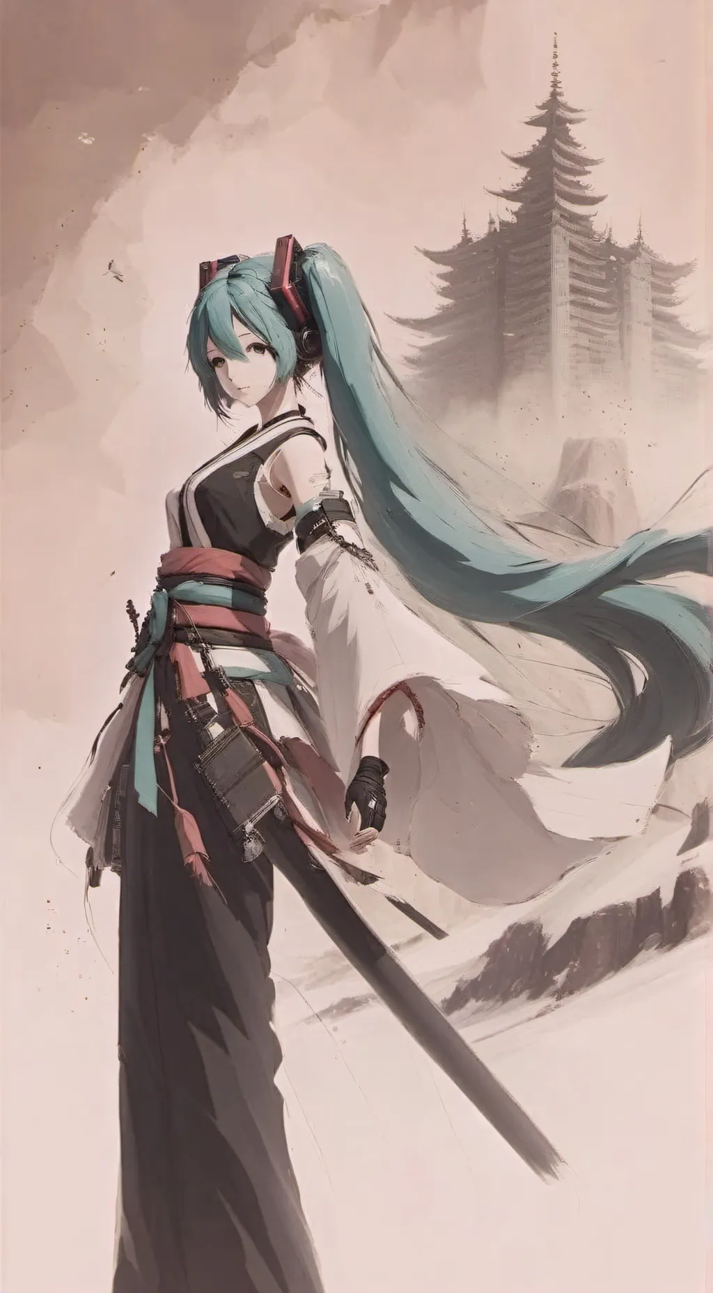 ai character: miku background