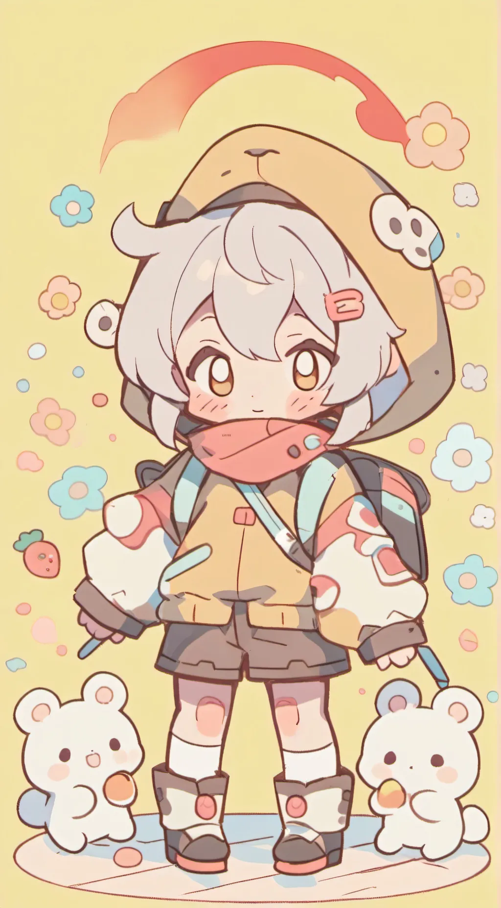 ai character: squid Game mingle background