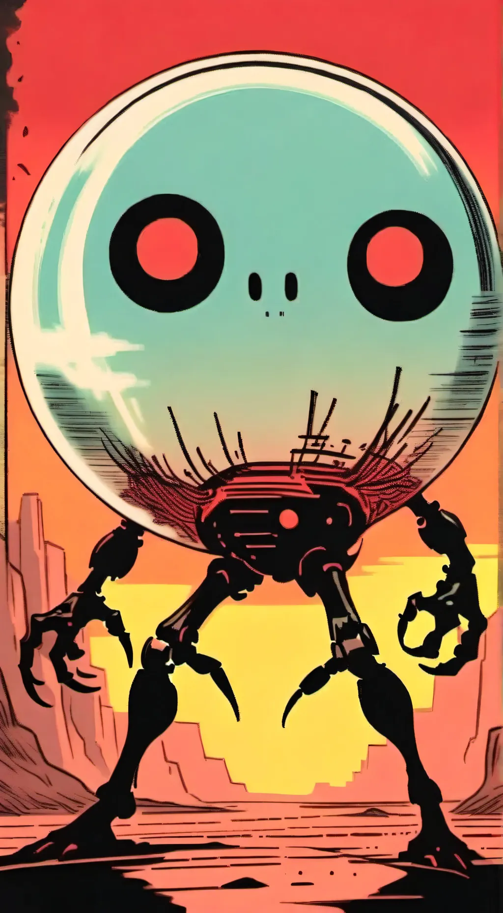 ai character: orb *oc in bfb* background