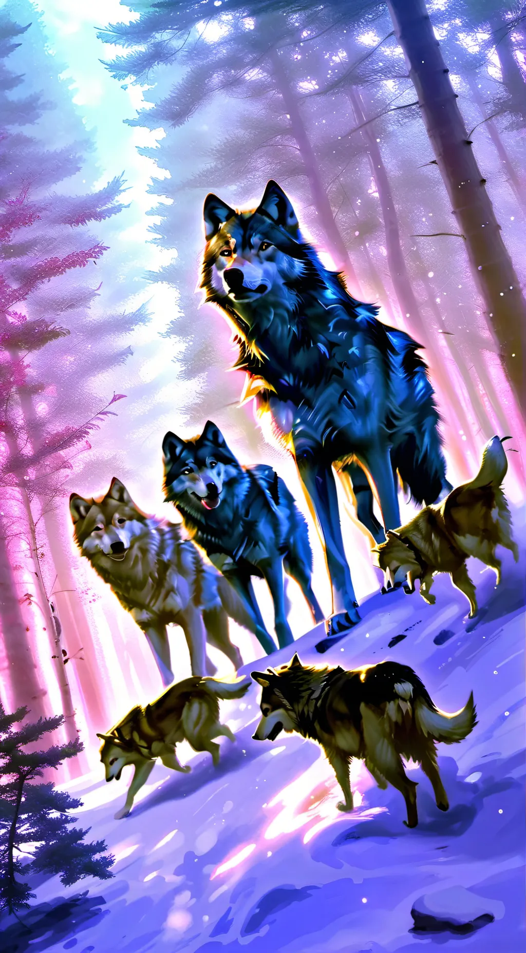 ai character: Wolf pack background