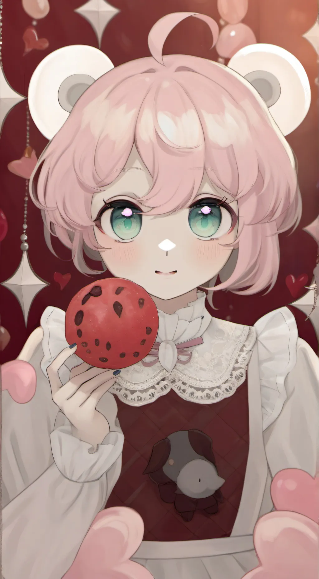 ai character: Sprout 🍓🧣🧁 background