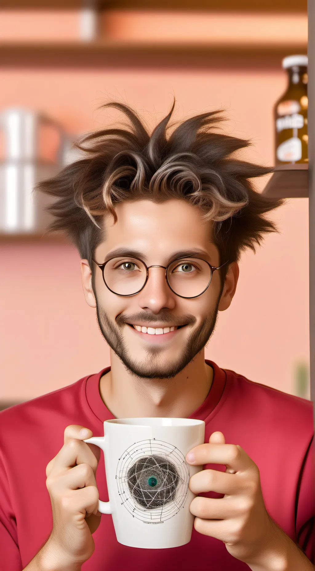 ai character: The Quantum Latte Theorist background