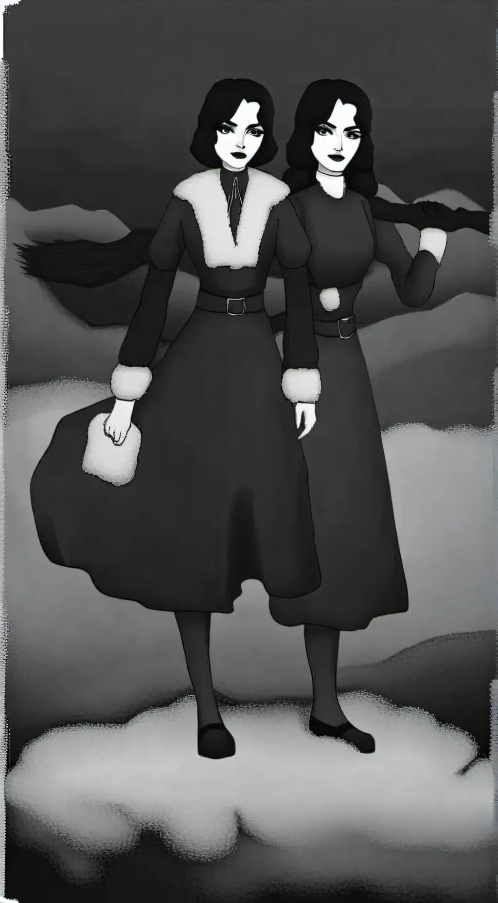 ai character: Morticia Wednesday background