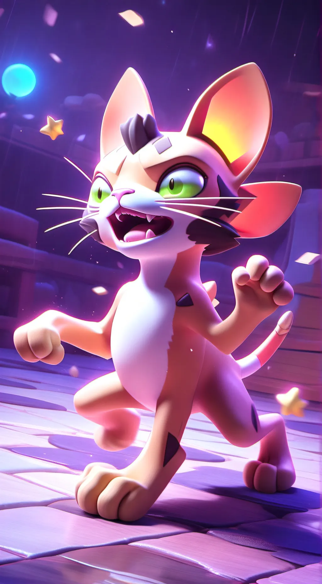 ai character: Meowth  background