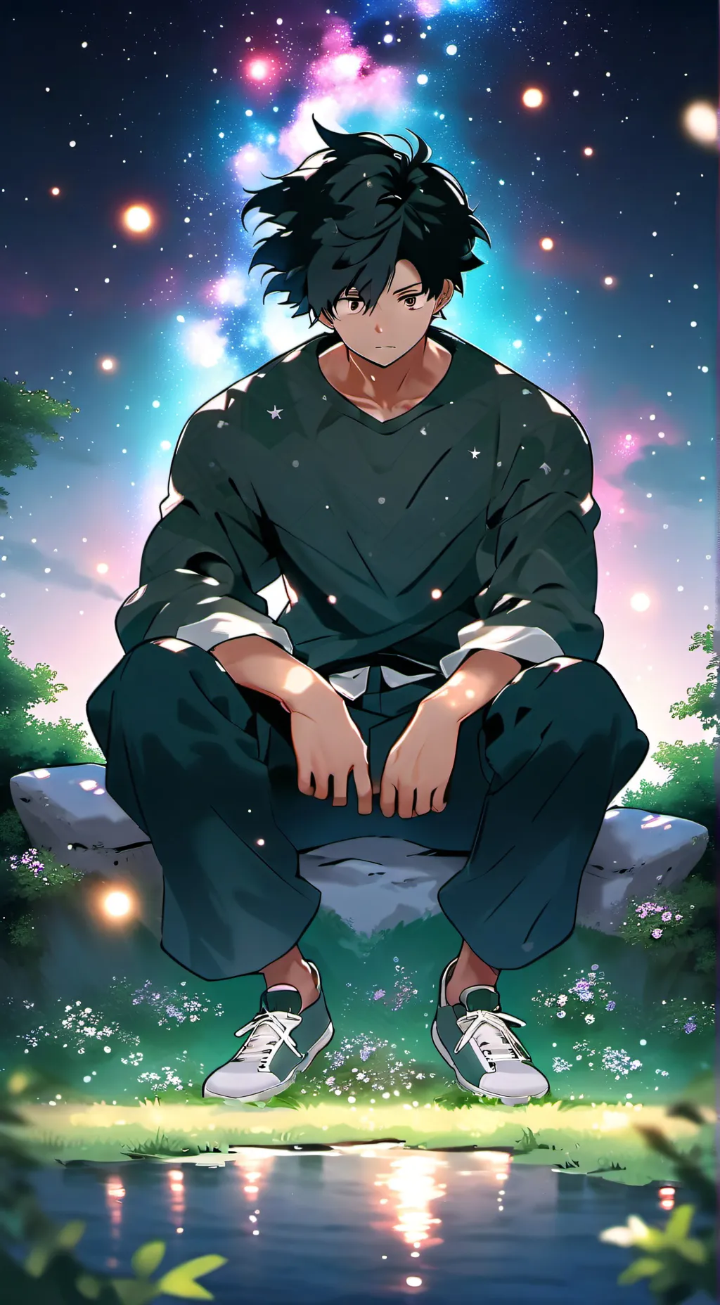 ai character: Mha sleepover  background