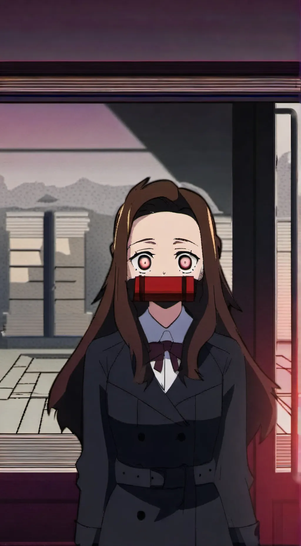 ai character: nezuko background