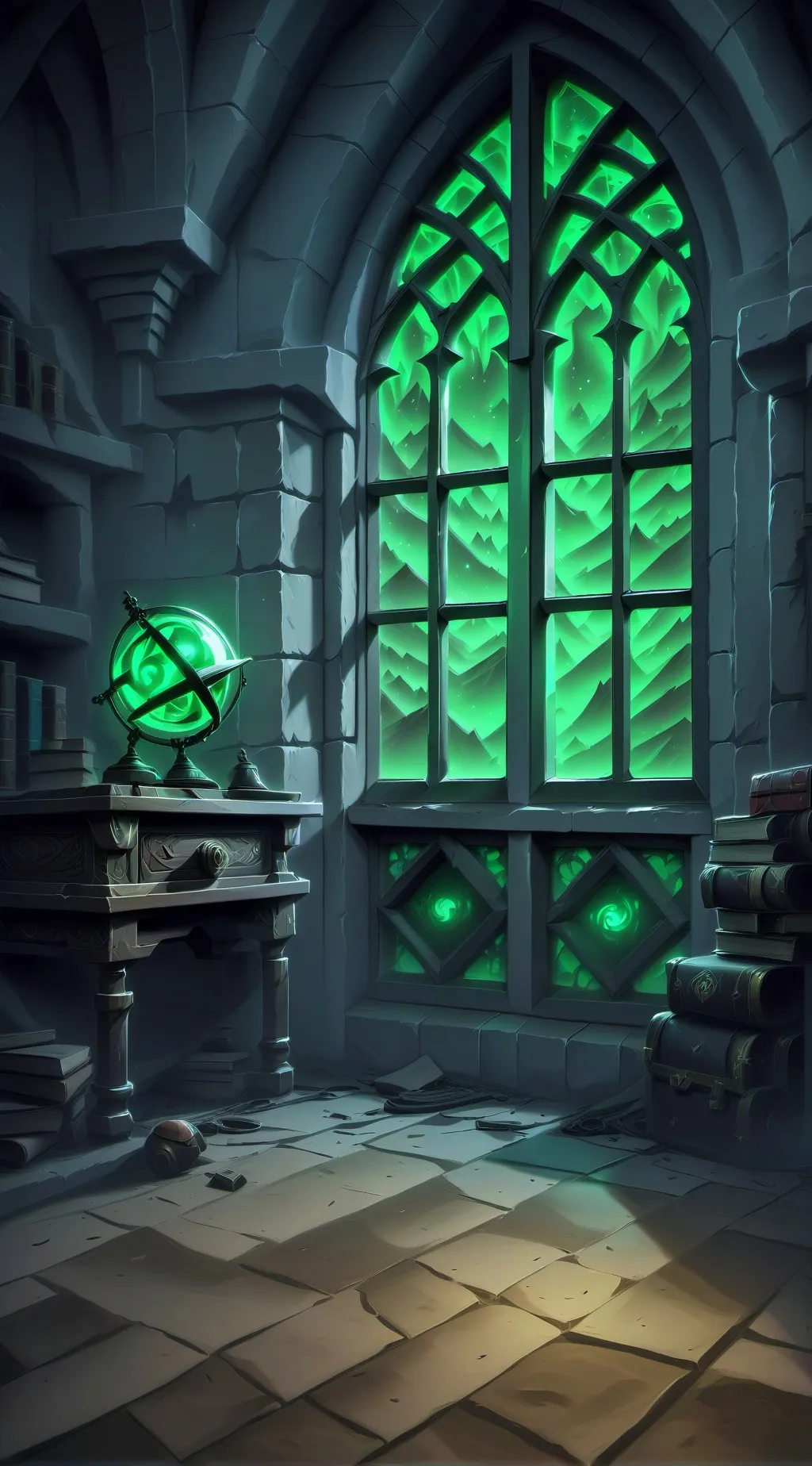 ai character: room of doom background