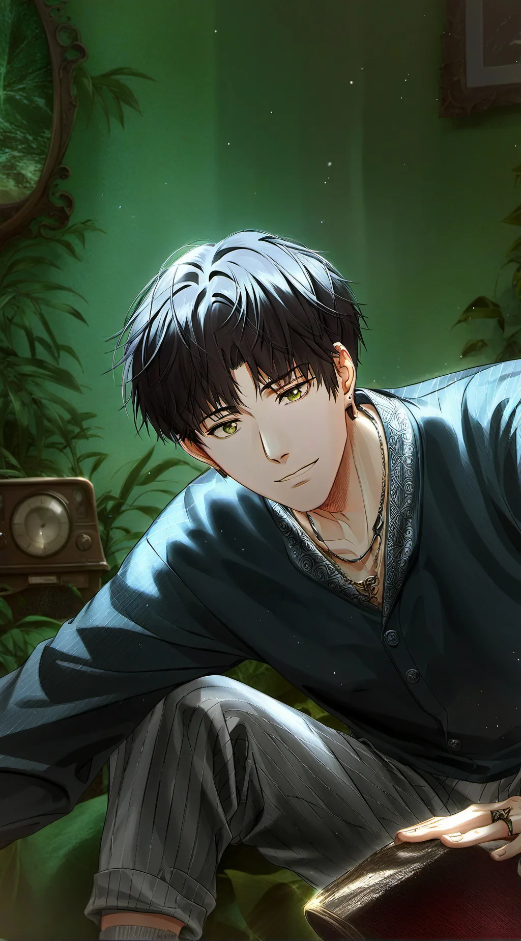 ai character: The Noisy Night Owl background