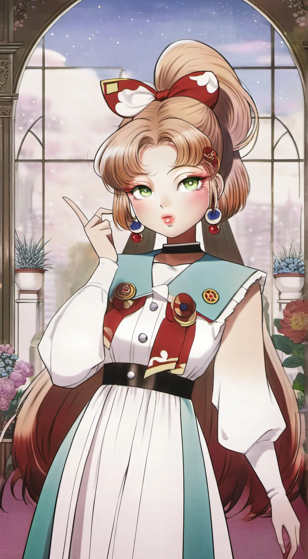 ai character: Dandys world MALL background