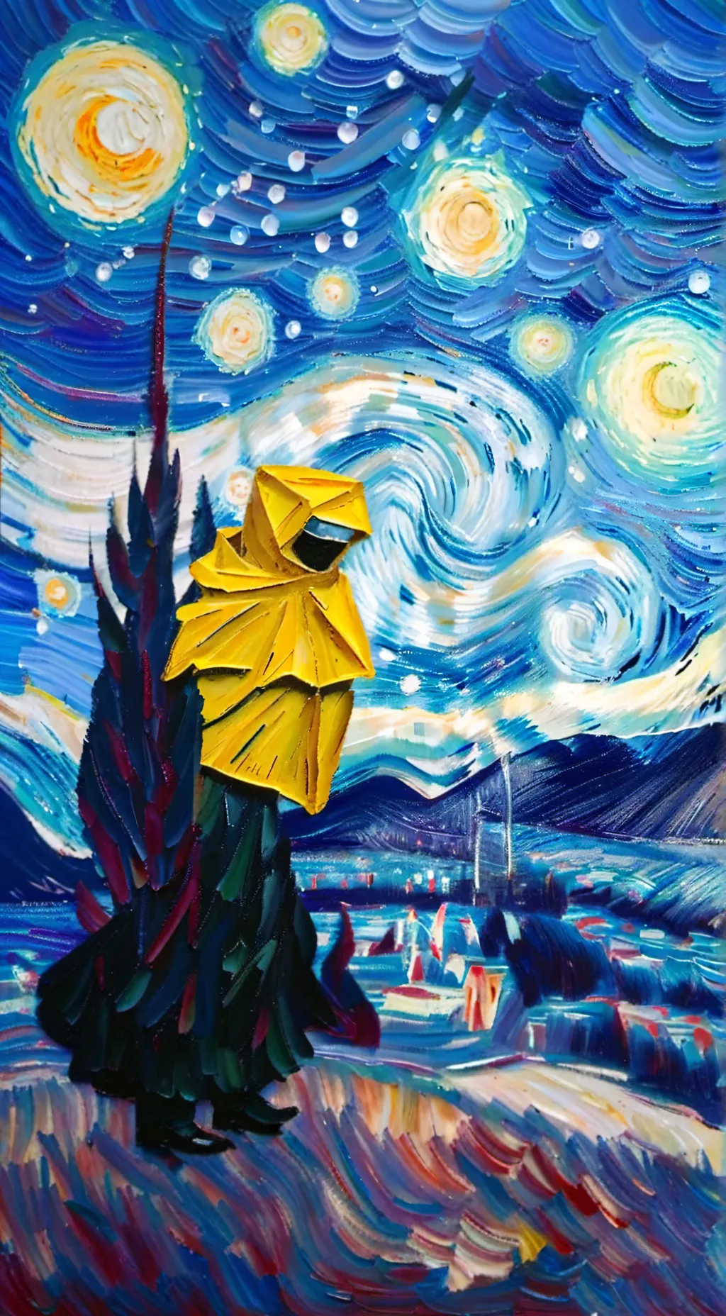 ai character: chrome infection background