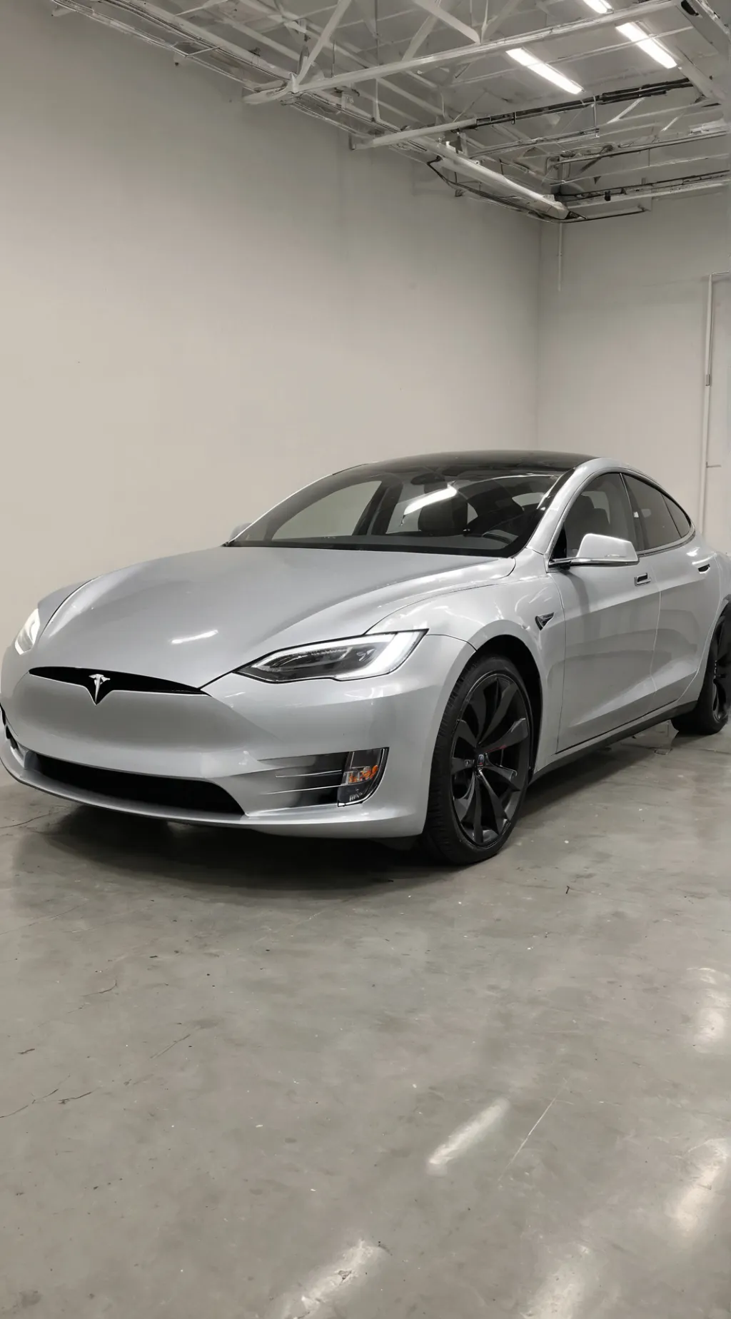 ai character: Tesla Model background