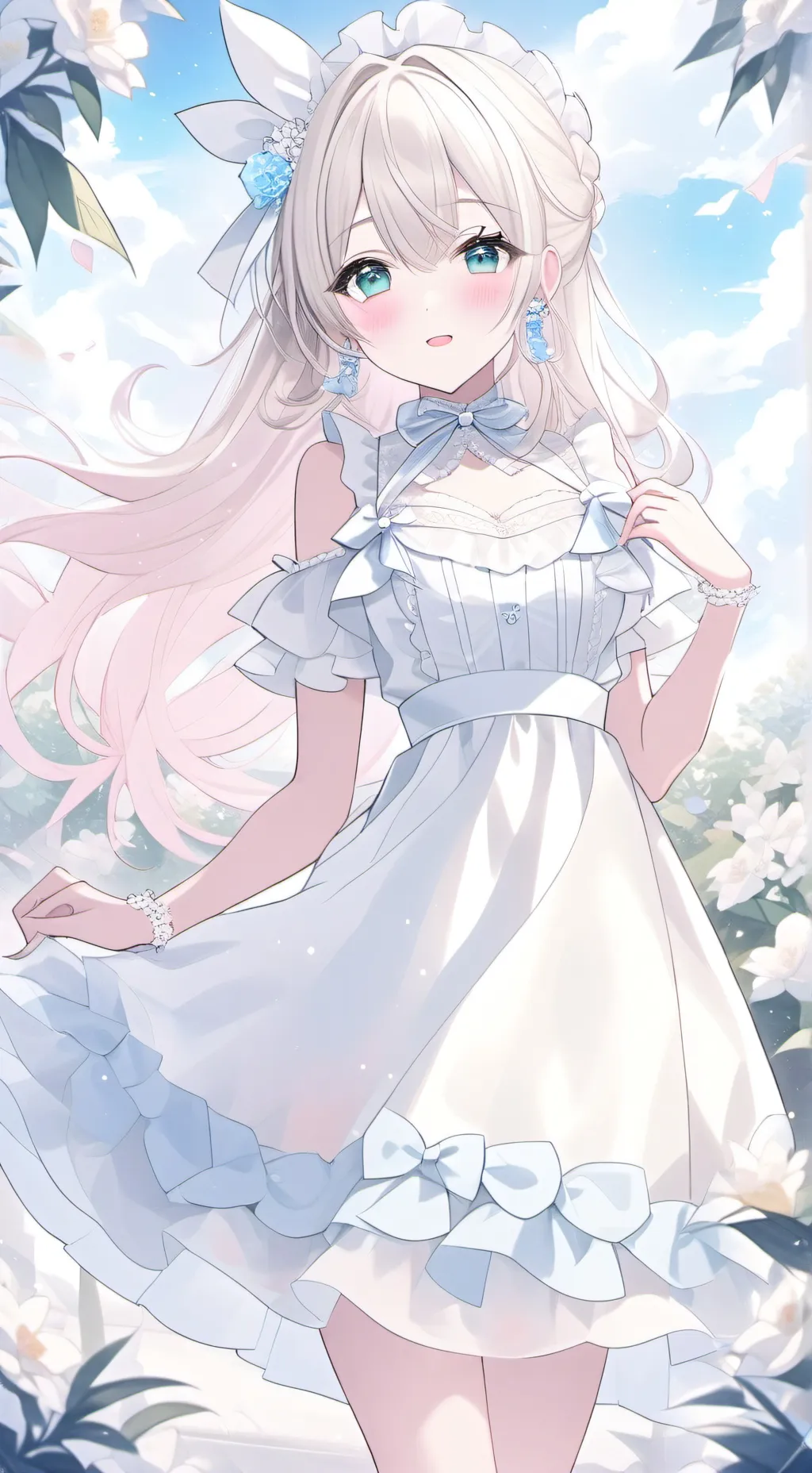 ai character: Comiendo con Pilar background