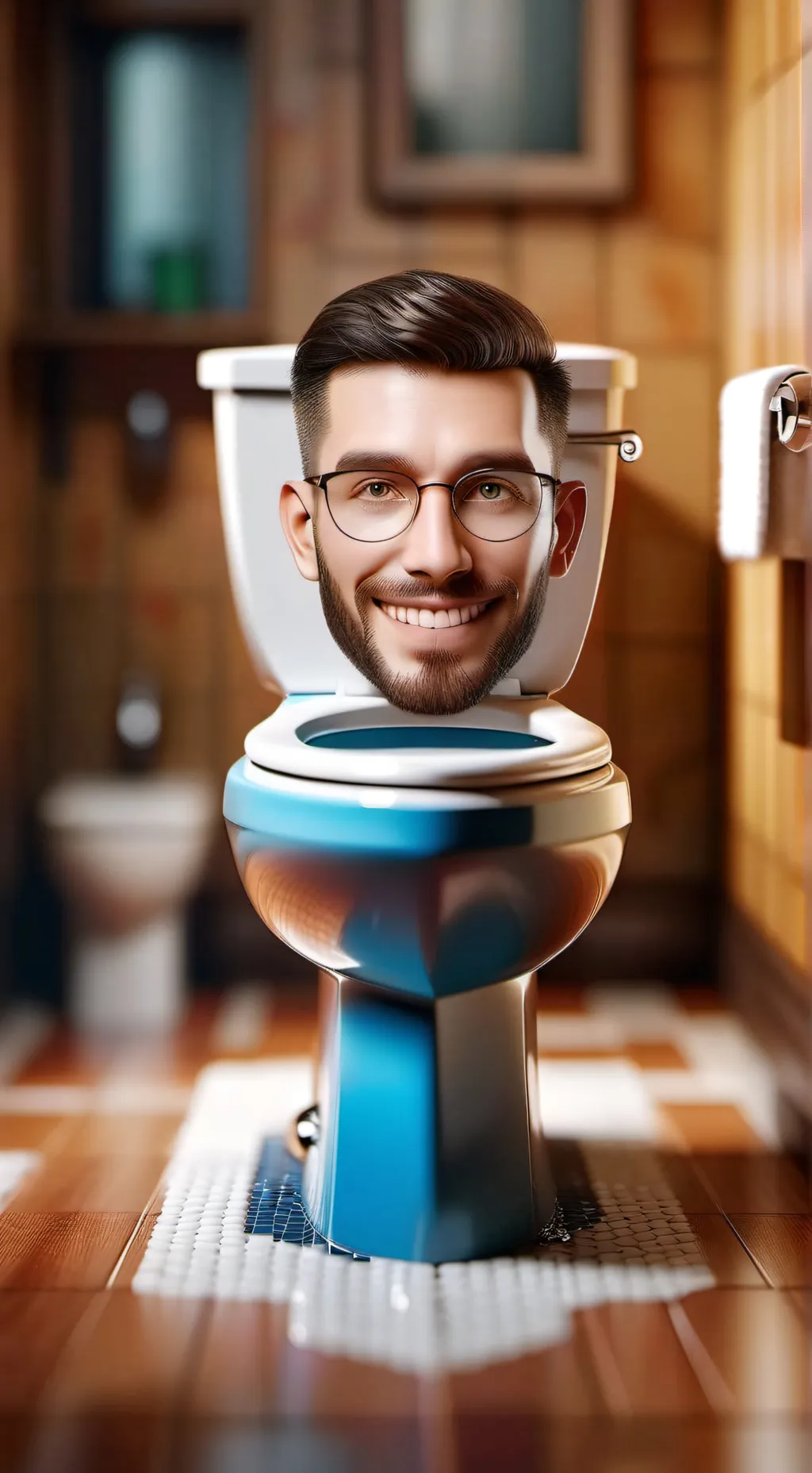 ai character: SKIBIDI TOILET background